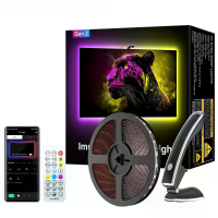 Elfeland 3M/3.8M/5M Slimme TV Sync LED lichtstrip RGB+IC Verlichting Auto Aan/Uit Scherm Ambiance Licht APP & Afstandsbe