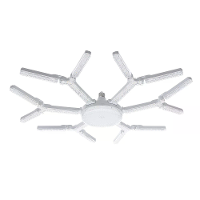[EU Direct] Elfeland 6 bladige opvouwbare kristallen sneeuwvlok LED plafondlamp E27 verstelbare vorm AC 85~265V ultra he