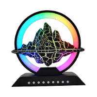 Elfeland Bluetooth Wake Up Light met RGB Ambient Modi Witte Ruisspeaker Synchroniseer met Ritme Timer & Aanpasbare Helde