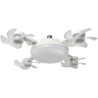 Elfeland Creatieve Drone Stijl E27 LED Ventilatorlamp 2 in 1 Verlichting & 3 Snelheden Ventilator met Afstandsbediening