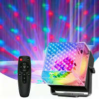 Elfeland Draagbare LED Podiumlamp Afstandsbediening RGB Sfeer Nachtlamp Geluid Geactiveerd Feestlicht Voor Feestdagen Br