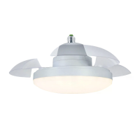 Elfeland E27 30W 2 in 1 plafondventilator lamp met uitklapbare bladen, 3 kleurtemperaturen, 4 snelheden, stille werking,