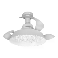 Elfeland E27 LED Vers Food Fan Licht met Uitvouwbare Bladen, 6000K Kleurtint Ra95, 4 Snelheden Wind, Afstandsbediening,