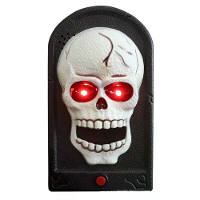 Elfeland Halloween Deurbel Decoraties Met Spookachtige Geluiden & Verlichte Ogen Geanimeerde Pompoen/Schedel/Witch Ontwe