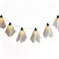 Elfeland Halloween Ghost LED Stringverlichting Warm Licht USB gevoede LED sfeerverlichting voor binnen en buiten vakanti