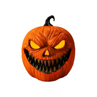 Elfeland Halloween LED lantaarn met stemactivering, elektrische ambiance, pompoen nachtlamp voor binnen en buiten, vakan