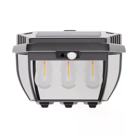 Elfeland HW 669 Zonnemeter Bewegingssensor Wandlamp 5W LED IP65 Waterdicht Solar Buitenverlichting voor Tuin Schutting P