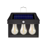 Elfeland HW 779 Zonneverlichting met bewegingssensor 3 modi Warme verlichting IP65 waterdicht Zonnelamp Tuinmuurverlicht
