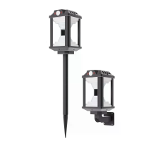 Elfeland HW 888 Zonne energie Bewegingssensor Verlichting USB Oplaadbaar 2 in 1 Wand gemonteerd Grond stake Licht IP65 W