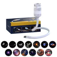 Elfeland Mini USB Galaxy Nachtlamp Projector 360° Draaiing 2 Verlichtingsmodi Helderheidsbereik aanpasbaar LED Nachtlamp