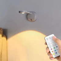 Elfeland oplaadbare LED RGB beweging sensor spotlight timer slimme PIR sensor wandlamp met afstandsbediening