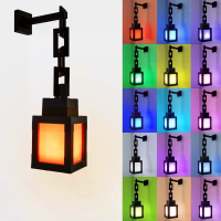 Elfeland Pixel Game geïnspireerde Lantaarn Nachtlamp met 16 kleuren verstelbaar 500mAh batterij draagbare oplaadbare nac