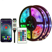 Elfeland RGB LED Strip Kit 5050 Bluetooth Afstandsbediening 5V 30 LED's/m Kleefbare Flexibele Afk appbare Stripverlichti
