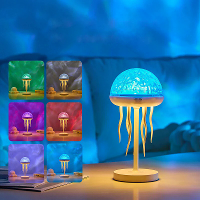 Elfeland S09 Jellyfish Projector Lamp 2W 1000mAh Batterij USB LED Nachtlamp Kids Slaap Verlichter Ocean Wave Lamp met IR