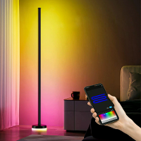 Elfeland Smart LED Vloerlamp 1400mm 12W RGBIC bluetooth App Besturing Muziek Sync 16 Miljoen Kleuren Dimmerbare Hoek Vlo