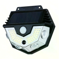 Elfeland Zonn powered Wandlamp met Bewegingssensor 52 LED 1200 mAh Batterij Dubbel Kleur Verlichting Waterdichte Buitenl