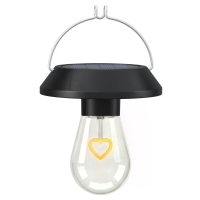 Elfeland Zonnehangende Tuin Verlichtingslamp 2800K Lamp Lichtsensor IP65 Waterdicht Oplaadbaar voor Boom Patio Binnen  e