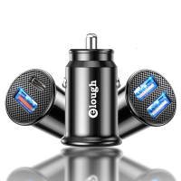 Elough 40W 2 poorts USB PD autoladeradapter 20W USB C PD 18W QC3.0 Ondersteuning SCP FCP AFC Snel opladen voor iPhone12