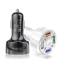 ELOUGH 7A 35W Autolader 4 Poort Usb Snel Opladen Draagbare QC3.0 Autolader voor Iphone XIAOMI HUAWEI