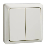 ELSO dubbele drukknop 506250 42V/1A AP RENOVATIE parelwit Wit 1 stuk(s)