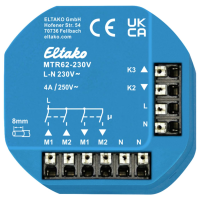 Eltako MTR62 230V Uitschakelrelais Nominale spanning: 230 V Schakelstroom (max.): 4 A 4x NO Piece 1 stuk(s)