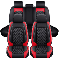 ELUTO 11st Universele 5 Zits Auto Stoelhoezen Zitkussen PU Leer Antislip Protector Mat