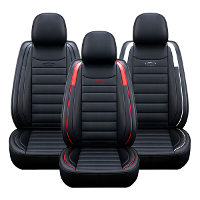5 Stoelhoezen Universeel voor Auto's Deluxe PU Lederen Stoelkussen Volledige Set Cover