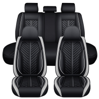 ELUTO 5D 5 Stoelen PU Leren Volledige Set Auto Stoelhoezen Universele Stoelkussen Pad Mad beschermer