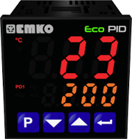 Emko ecoPID.4.6.1R.S.0 Temperatuurregelaar Pt100, J, K, R, S, T, L  199 tot +999 °C Relais 5 A, SSR (l x b x h) 90 x 48 x 48 mm