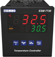 Emko ESM 7720.2.20.0.1/01.02/0.0.0.0 2 Punt, P, PI, PD, PID Temperatuurregelaar Pt100, J, K, R, S, T  200 tot 1700 °C Relais 5 A, SSR (l x b x h) 95 x 72 x 72