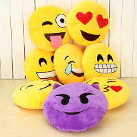 Emoji Smiley Emoticon Yellow Round Plush Soft Doll Toy
