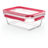 Emsa Clip & Close Glazen vershoudbakje, 0,85 L