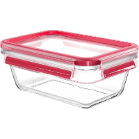 Emsa Clip & Close Glazen vershoudbakje, 0,85 L doos