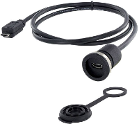 Encitech 1310 1013 02 Micro USB 2.0 Type B Chassisbus, inbouw M16 1 stuk(s)