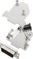 Encitech D45NT15 M DBP K 6355 0072 02 D sub male connectorset 45 ° Aantal polen: 15 Soldeerkelk 1 set(s)