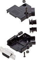Encitech D45PK P 09 DMS K 6355 0035 11 D sub female connectorset 45 ° Aantal polen: 9 Soldeerkelk 1 set(s)