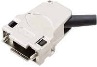 Encitech D45ZF09 RG K 7960 0206 11 D sub behuizing Aantal polen: 9 Volledig metaal 45 ° Zilver 1 stuk(s)