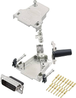 Encitech D45ZF15 DBCP15 K 6355 0049 02 D sub male connectorset 45 ° Aantal polen: 15 Crimpen 1 stuk(s)
