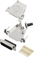Encitech D45ZF25 DBCP25 K 6355 0049 03 D sub male connectorset 45 ° Aantal polen: 25 Crimpen 1 stuk(s)