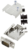 Encitech D45ZK09 HDP15 W K 6355 8013 01 D sub male connectorset 45 ° Aantal polen: 15 Soldeerkelk 1 stuk(s)