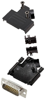 Encitech D45ZK15 BK HDP26 W K 6355 8104 02 D sub male connectorset 45 ° Aantal polen: 26 Soldeerkelk 1 stuk(s)