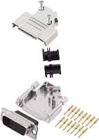 Encitech D45ZK15 DBCP K 6355 0051 02 D sub male connectorset 45 ° Aantal polen: 15 Crimpen 1 stuk(s)