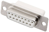 Encitech DBC15 SS W 2108 0190 12 D sub female connector 180 ° Aantal polen: 15 Crimpen 1 stuk(s) Tray