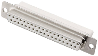 Encitech DBC37 SS W 2108 0190 14 D sub female connector 180 ° Aantal polen: 37 Crimpen 1 stuk(s) Tray
