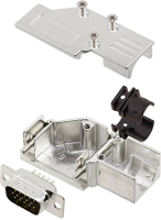 Encitech DCMR FK 09 HDP15 K 6355 0066 01 D sub male connectorset 90 ° Aantal polen: 15 Soldeerkelk 1 set(s)