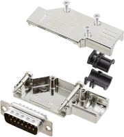Encitech DCMR FK 15 DBP K 6355 0065 02 D sub male connectorset 90 ° Aantal polen: 15 Soldeerkelk 1 set(s)