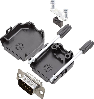 Encitech DPPK09 BK DBP K 6355 0001 01 D sub male connectorset 180 ° Aantal polen: 9 Soldeerkelk 1 set(s)