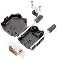 Encitech DPPK09 BK DMP W K 6355 8054 01 D sub male connectorset 180 ° Aantal polen: 9 Soldeerkelk 1 stuk(s)