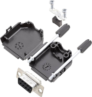 Encitech DPPK09 BK DMS K 6355 0054 11 D sub female connectorset 180 ° Aantal polen: 9 Soldeerkelk 1 set(s)