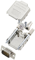 Encitech DPPK09 M HDP15 W K 6355 8014 01 D sub male connectorset 180 ° Aantal polen: 15 Soldeerkelk 1 stuk(s)